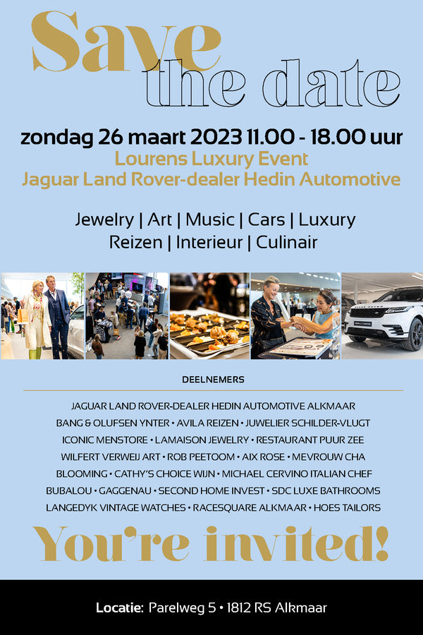 zondag 26 maart Lourens Luxury event 2023