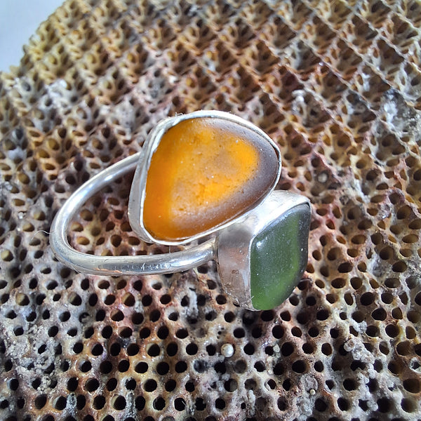 Ringmaat 55 (us 7.5) sea glass