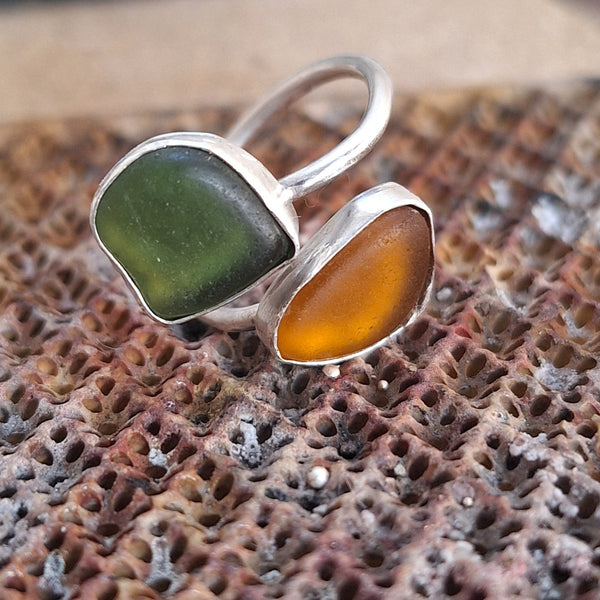 Ringmaat 55 (us 7.5) sea glass