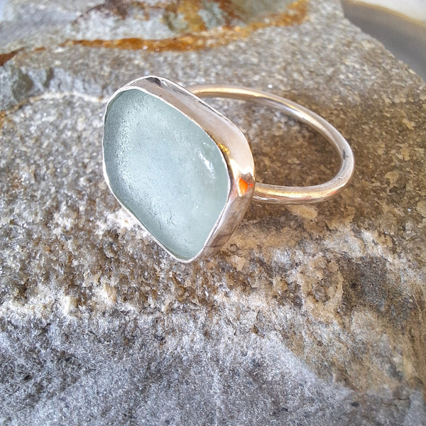 Ringmaat 55 (us 7.5) sea glass