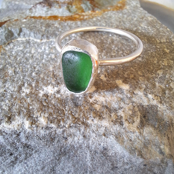 Ring maat 63 (us 10.5) sea glass