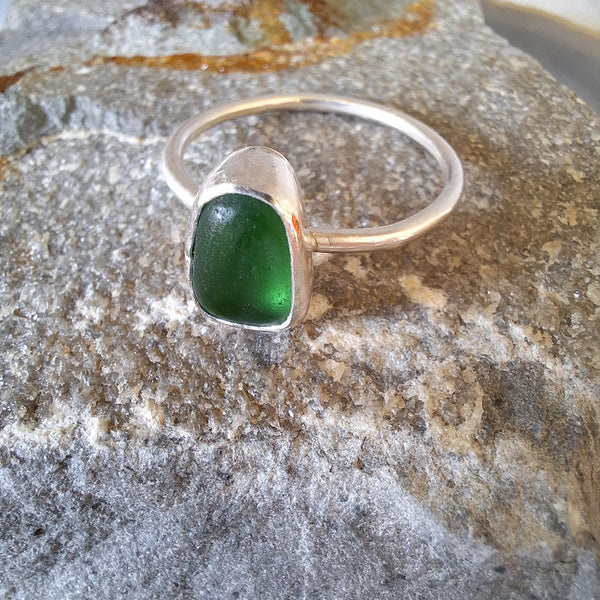 Ring maat 63 (us 10.5) sea glass