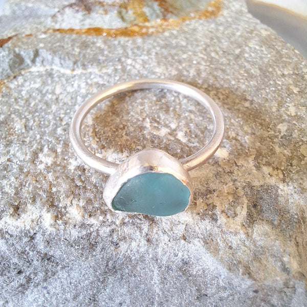 Ringmaat 57 (us 8) sea glass