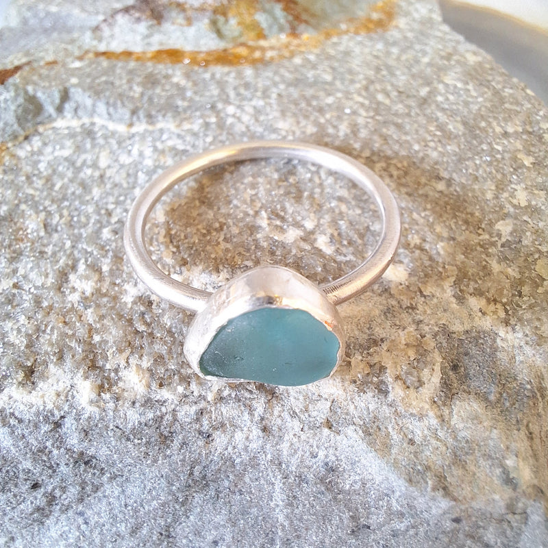 Ringmaat 57 (us 8) sea glass