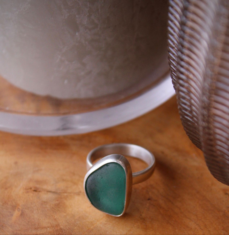 Ringmaat 58 (us 8.5) sea glass