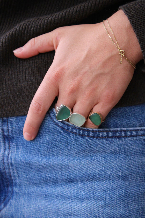 Ringmaat 58 (us 8.5) sea glass