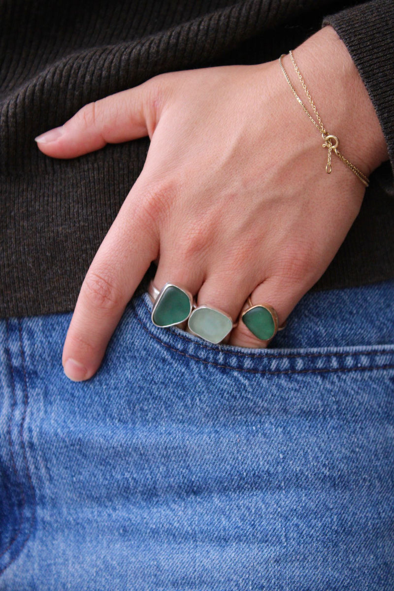 Ringmaat 58 (us 8.5) sea glass