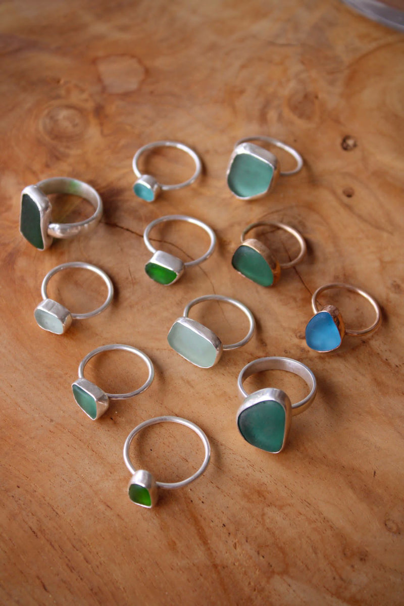 Ringmaat 57 (us 8) sea glass